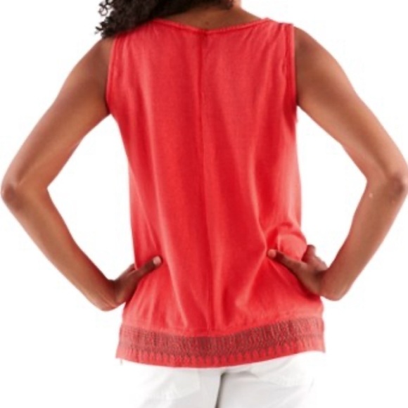 ROYAL ROBBINS Flynn Tank Size S Sleeveless Organic Cotton Hemp top embroidered - Picture 2 of 9